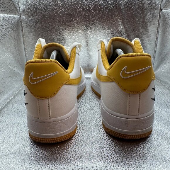 Size 10 Nike Air‎ Force White Light Ginger Low Top Mens Double Swoosh CT2300-100 - Picture 9 of 13